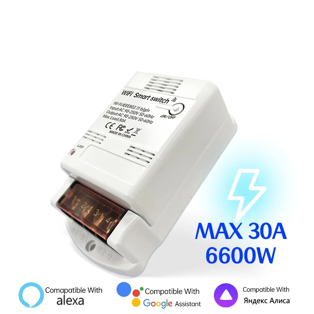 وحدة تتابع ذكية WiFi Tuya 30A حتى 6600W - الصورة 7