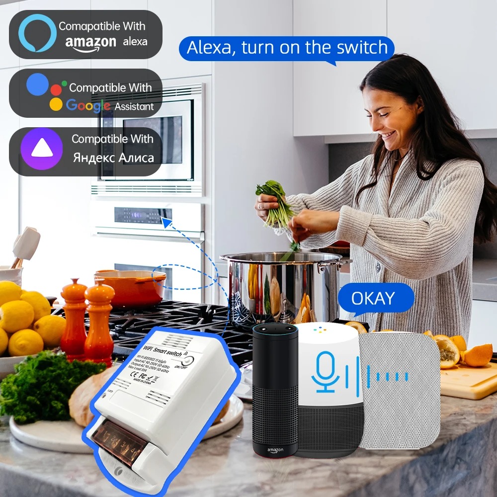 وحدة تتابع ذكية WiFi Tuya 30A حتى 6600W - الصورة 4