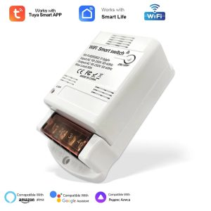 وحدة تتابع ذكية WiFi Tuya 30A ريليه ذكي 6600W للتحكم عن بعد Tuya wifi smart relay switch